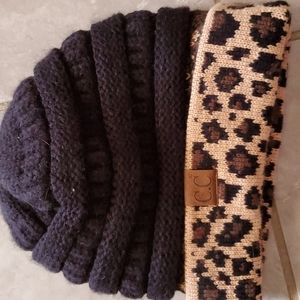Cheetah print beanie